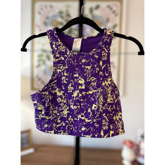 Fabletics Deva Midi Medium Impact Sports Bra Floral Breakdown Womens Size Medium - Picture 2 of 9